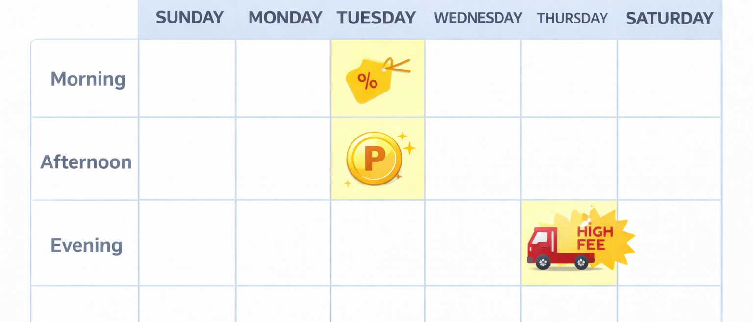 イオンネットスーパー カレンダーでセール日や配送料の変動をチェック