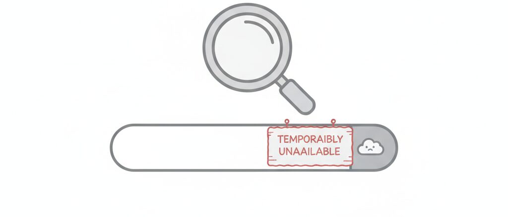 提携が一時停止していて見つからない時の理由