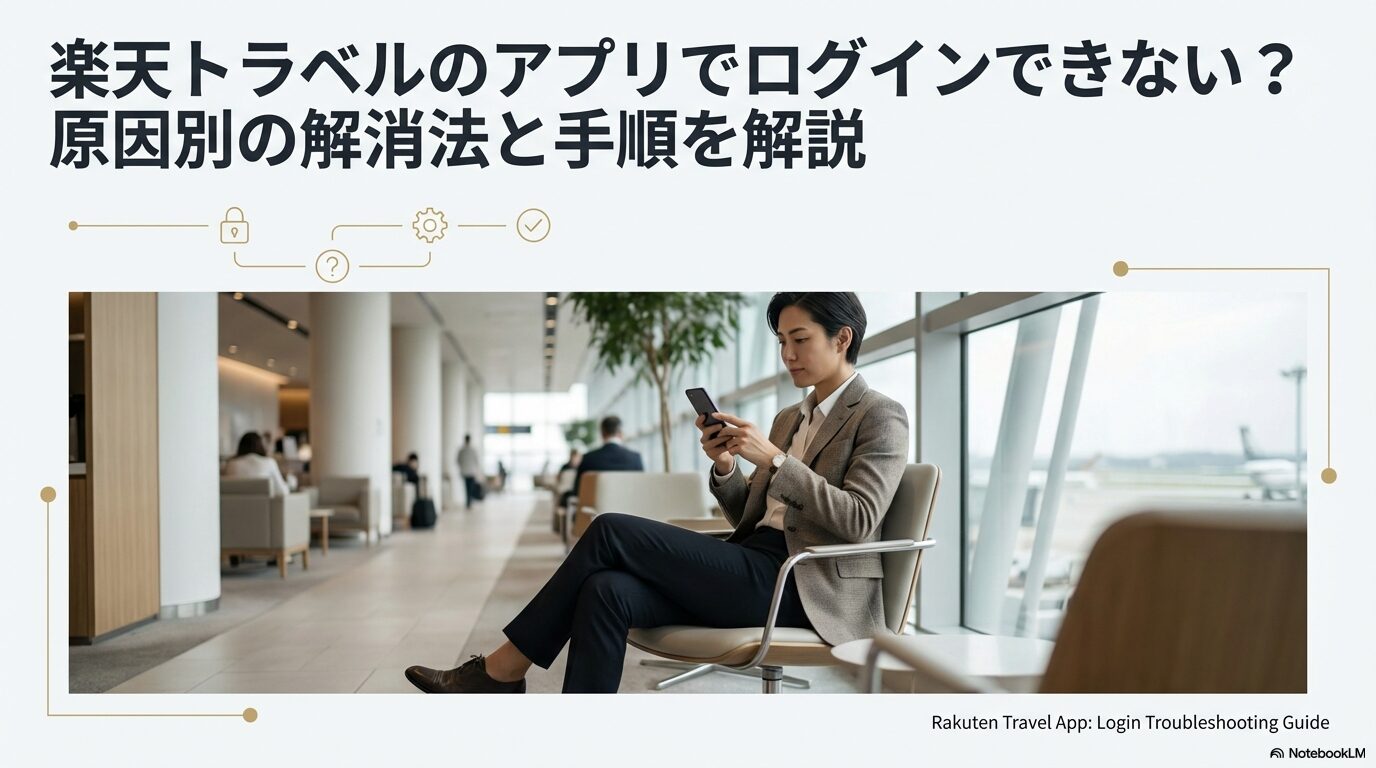 楽天トラベルのアプリでログインできない？原因別の解消法と手順を解説