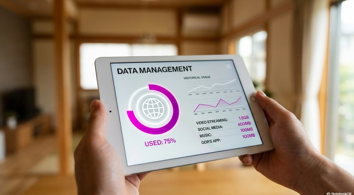 楽天モバイルのデータ使用量平均と自分の使い方を比べる