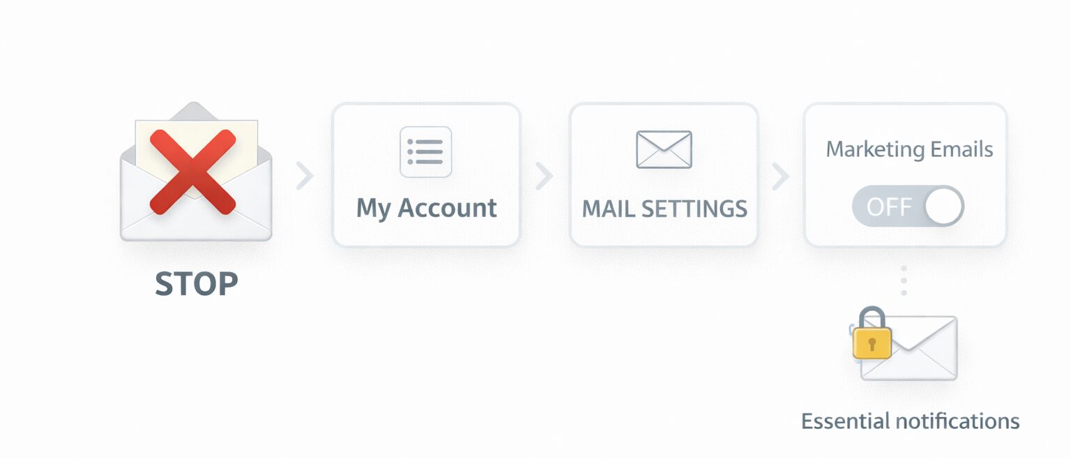 楽天リーベイツ メール 停止の手続きで通知を止める