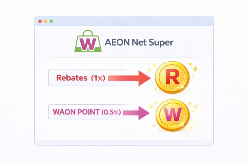 楽天 リーベイツとイオン ネット スーパーを連携して効率よくポイントを貯める方法