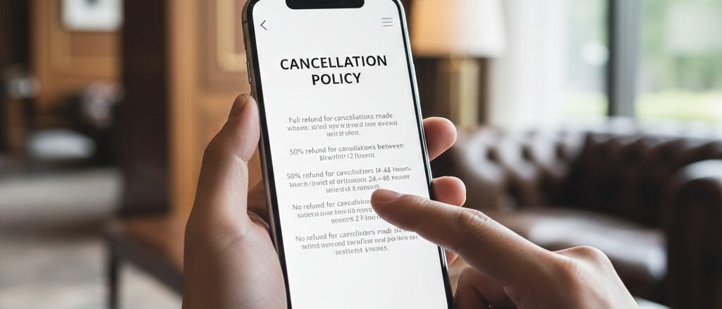 楽天GORA キャンセル料 いつから発生するかを確認する手順