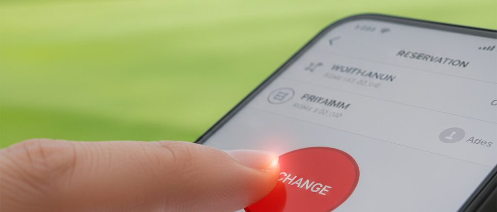 楽天GORA 予約 変更をオンラインで済ませるための操作