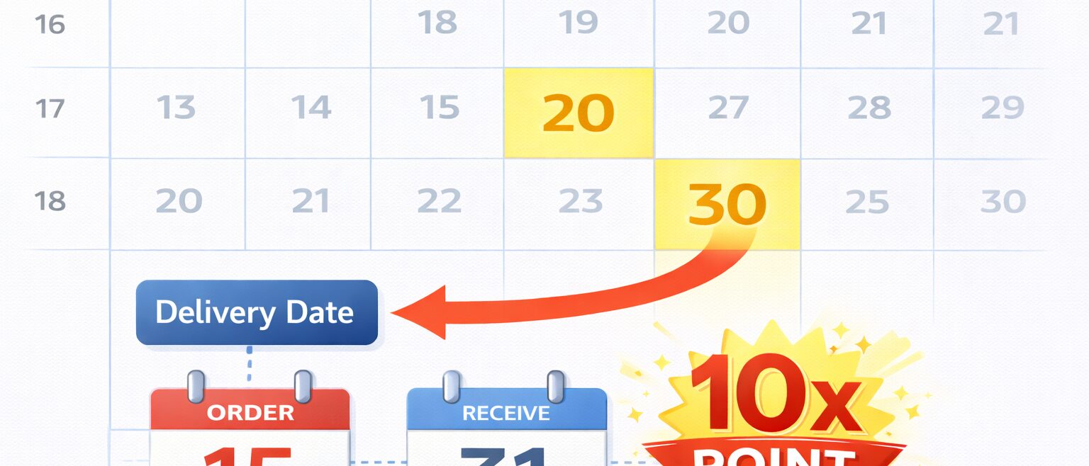 イオンネットスーパー ポイント10倍デーを狙った受取日の設定方法