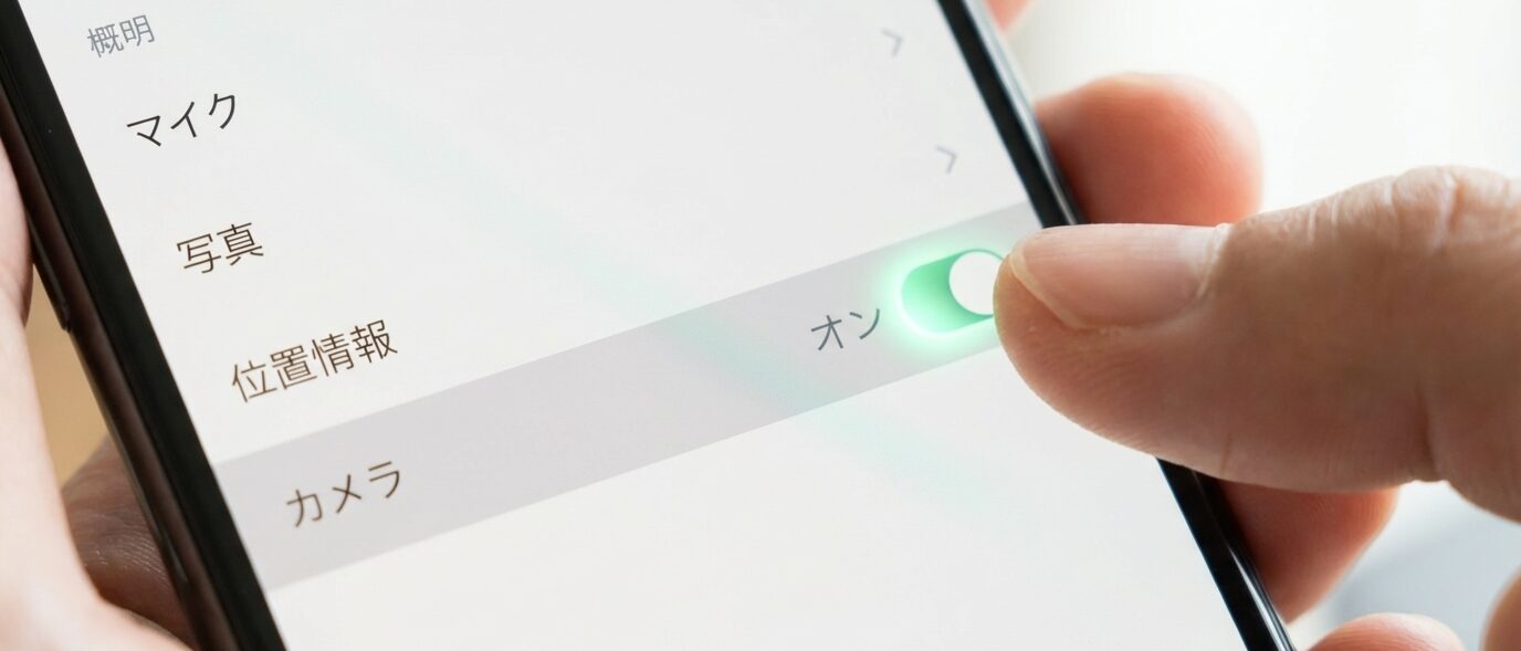 カメラが許可されているか設定をチェックする方法