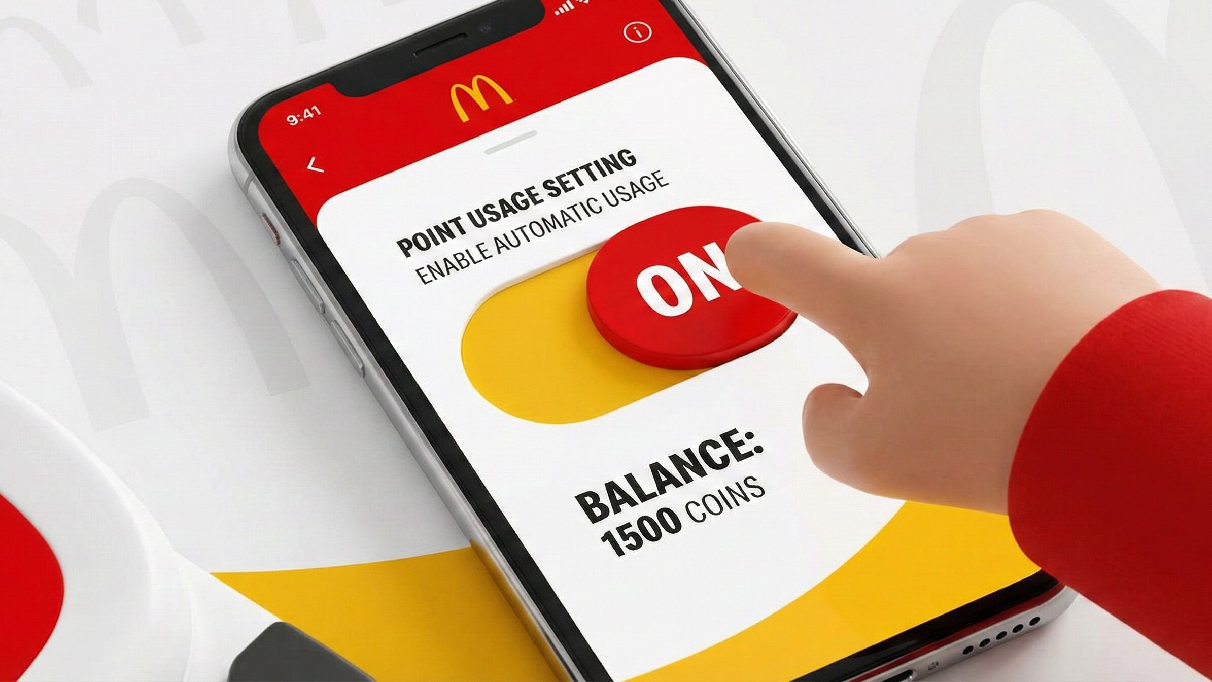 マクドナルドで楽天ポイントを支払いに充てる手順