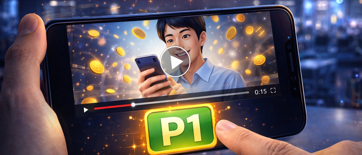 動画視聴で獲得する手順