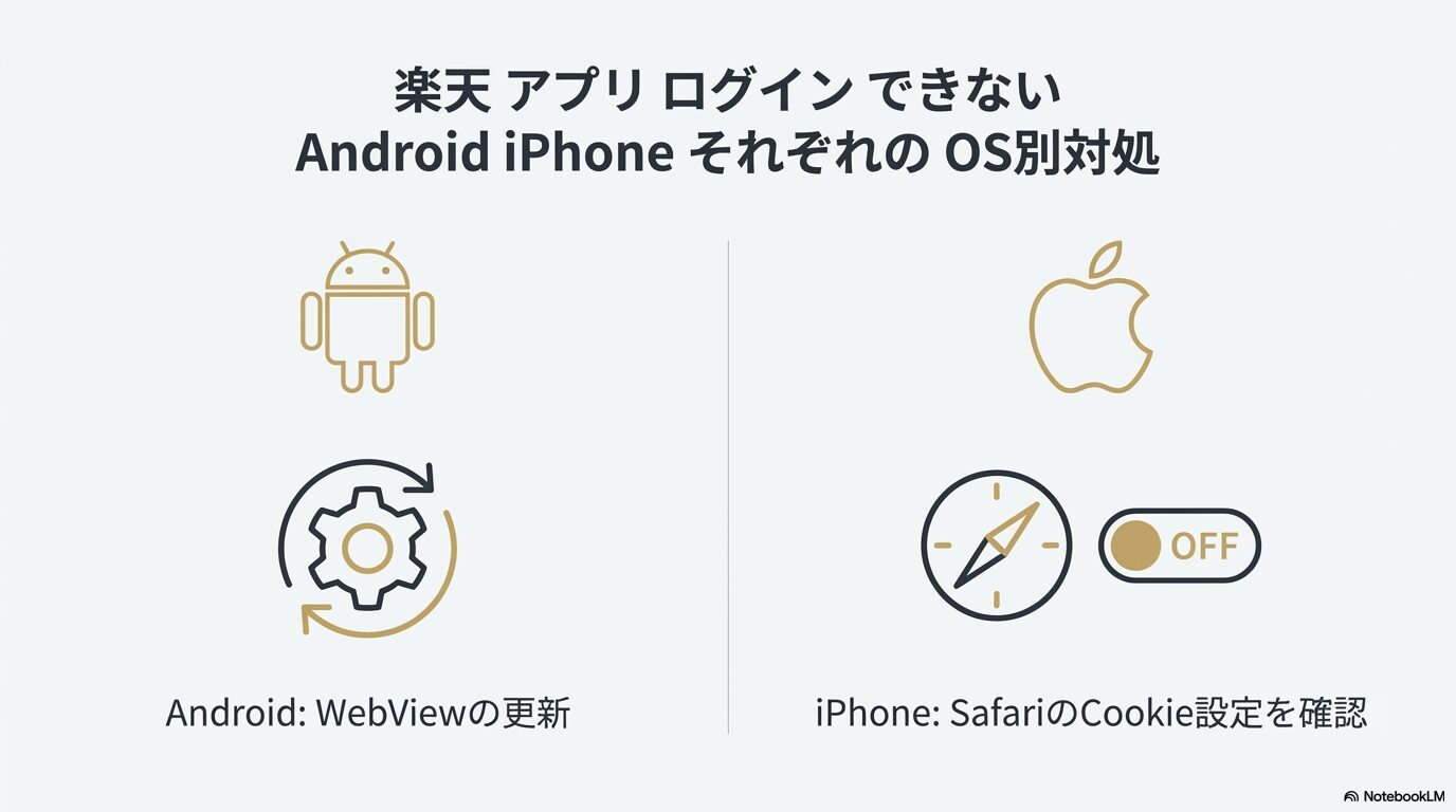 楽天 アプリ ログイン できない Android iPhoneそれぞれのOS別対処