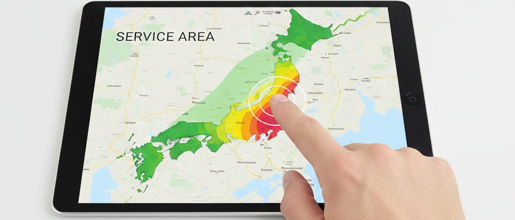 楽天ポケットWiFiのサービス提供エリア内か詳細に確認する