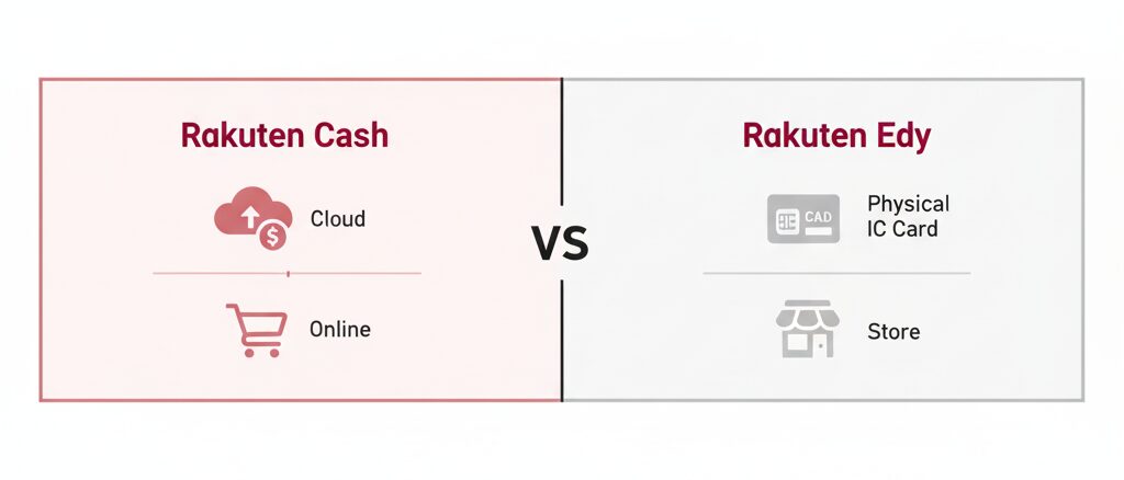 混乱を招きやすい 楽天キャッシュと楽天Edyの違い を図解で分かりやすく整理