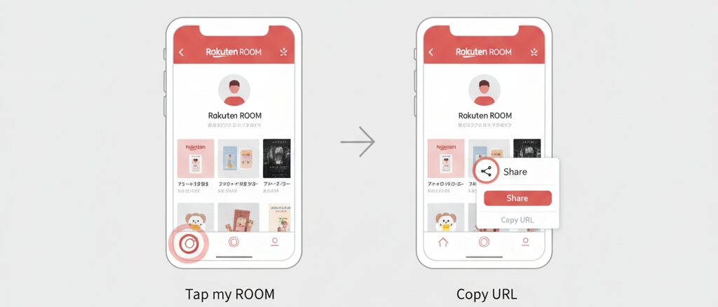 自分のURLはインスタ 楽天ルーム どこにある？確認とコピーの方法