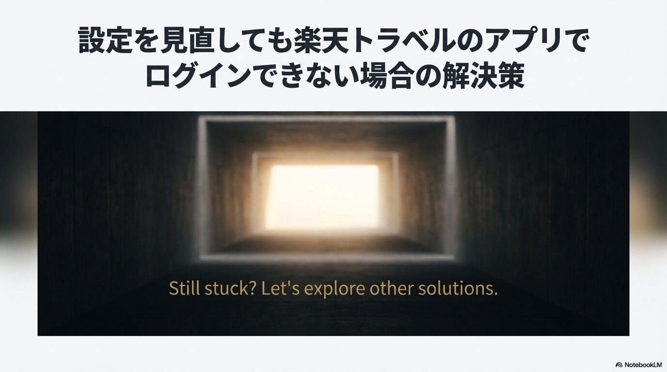 設定を見直しても楽天トラベルのアプリでログインできない場合の解決策
