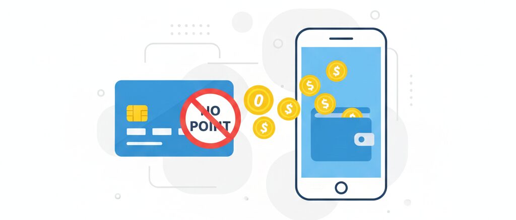 チャージ利用時におけるポイント付与の有無