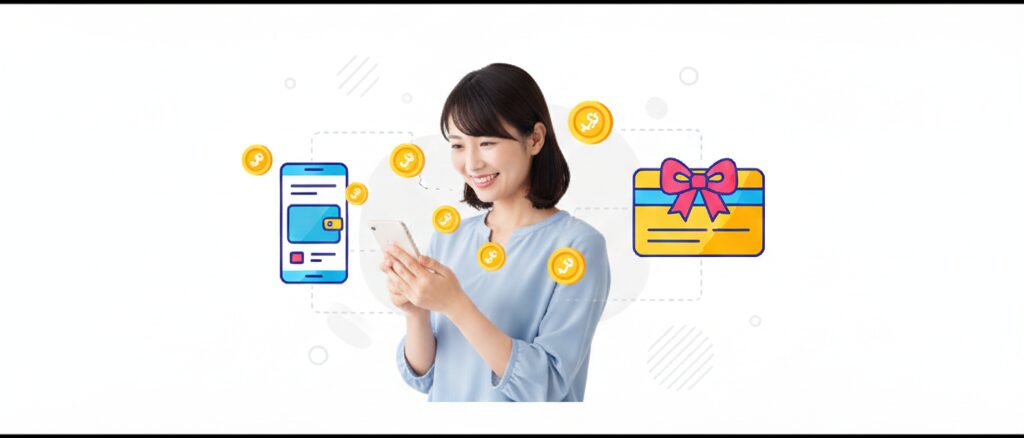 ファミペイにチャージした楽天デビットカードのポイントや上限と楽天ギフトカードの活用