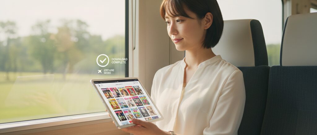 通信量はどうなる?外出先での雑誌ダウンロードとオフライン再生のコツ