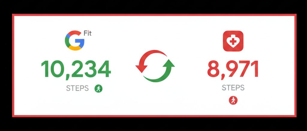 Google Fitと歩数が違う原因を特定する