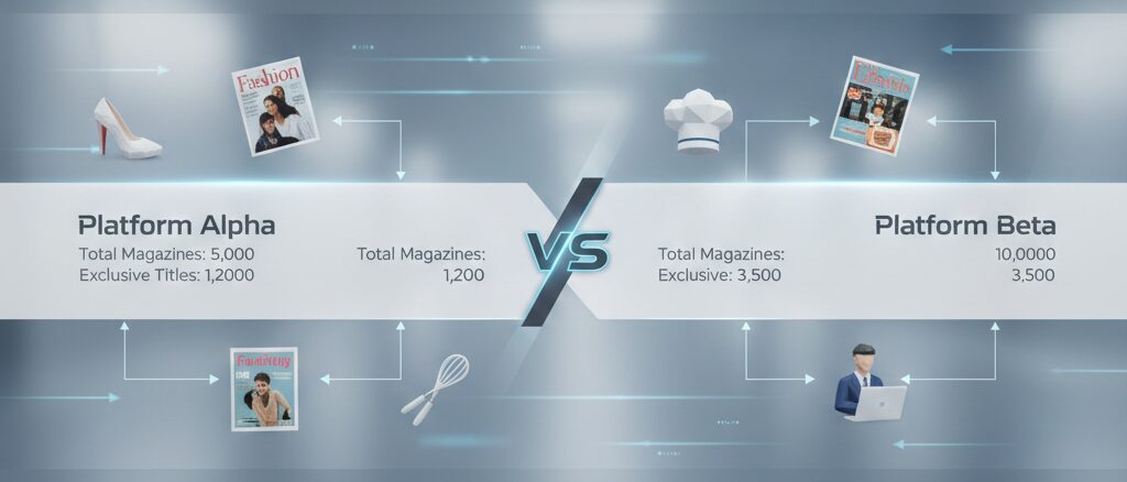 dマガジンと楽天マガジンの雑誌一覧やジャンル別ラインナップを徹底比較