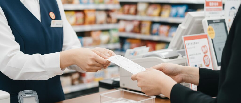 コンビニや街のお店で紙の明細は確実にもらえるのか