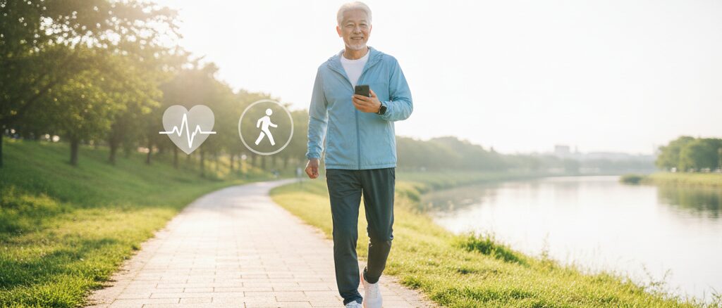 楽天シニアのウォーキング機能を活用した健康作り