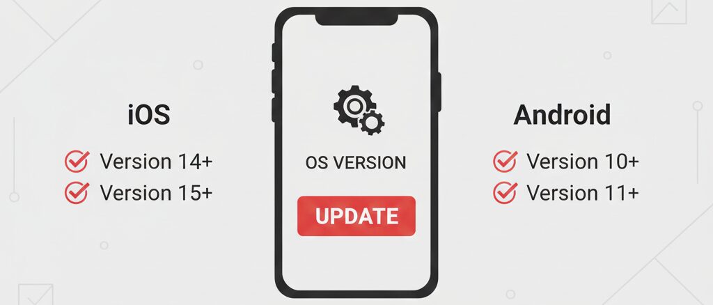 楽天ヘルスケアアプリのバージョンや推奨環境を見直す