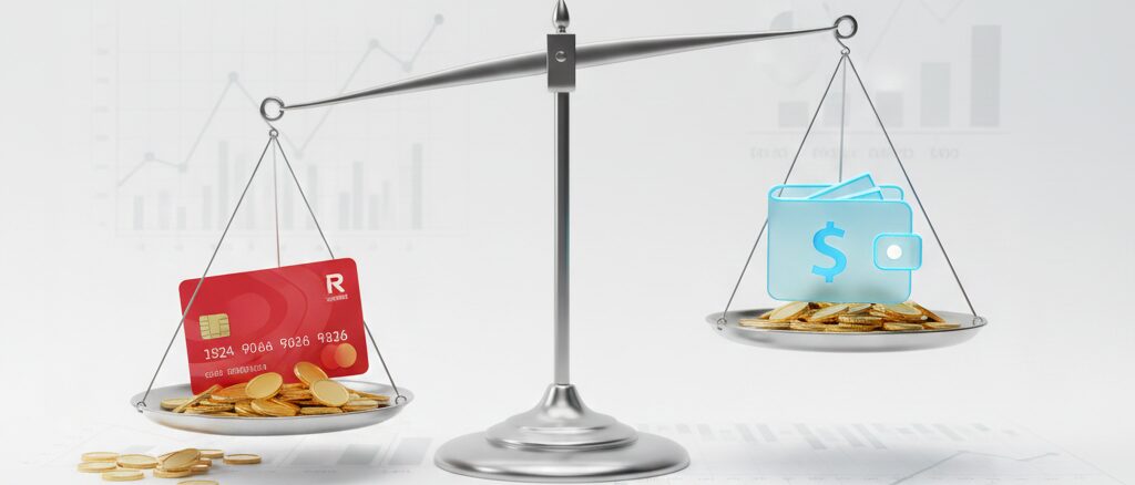 楽天証券での積立は楽天キャッシュと楽天カードのどっちがお得になるのか徹底比較