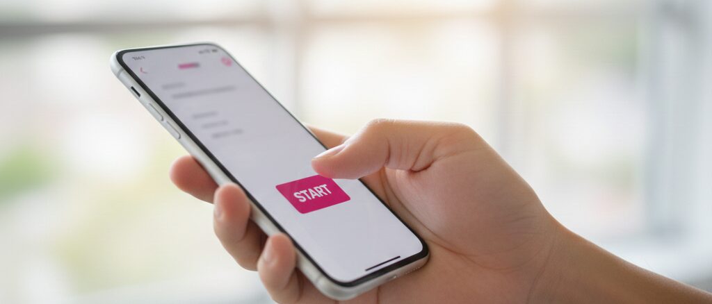 画面に電話番号引き継ぎ(MNP)申請を開始してくださいと表示されたら押すべき場所