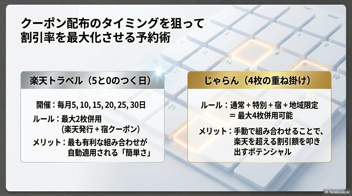 クーポン配布のタイミングを狙って割引率を最大化させる予約術