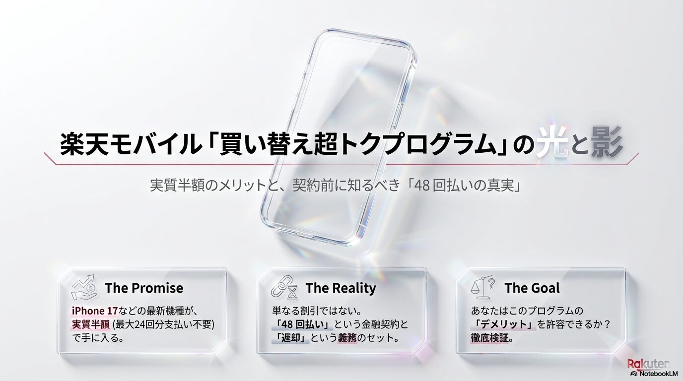 楽天モバイルの買い替え超トクプログラムに潜むデメリットと契約前に確認すべき注意点の完全ガイド