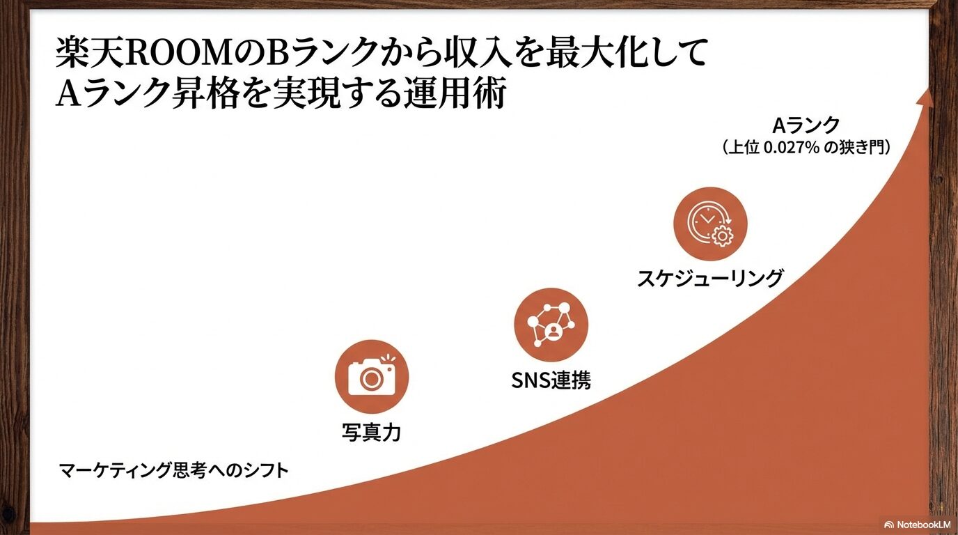 楽天ROOMのBランクから収入を最大化してAランク昇格を実現する運用術