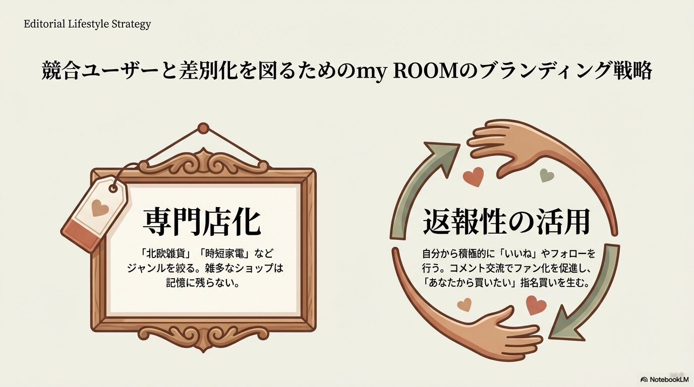 競合ユーザーと差別化を図るためのmy ROOMのブランディング戦略