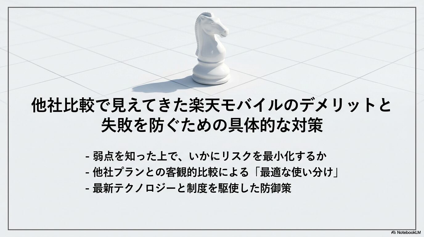他社比較で見えてきた楽天モバイルのデメリットと失敗を防ぐための具体的な対策