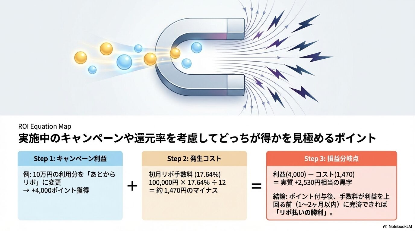 実施中のキャンペーンや還元率を考慮してどっちが得かを見極めるポイント