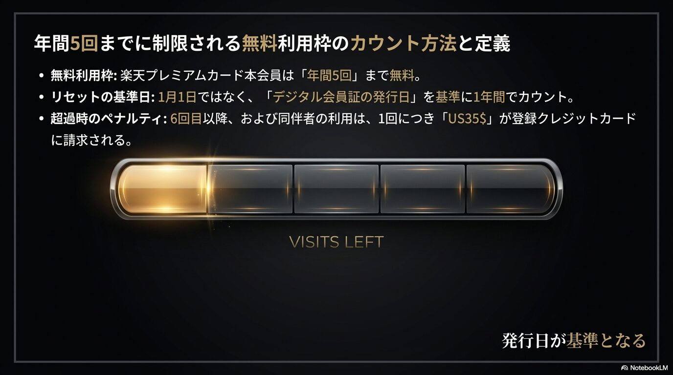 年間5回までに制限される無料利用枠のカウント方法と定義