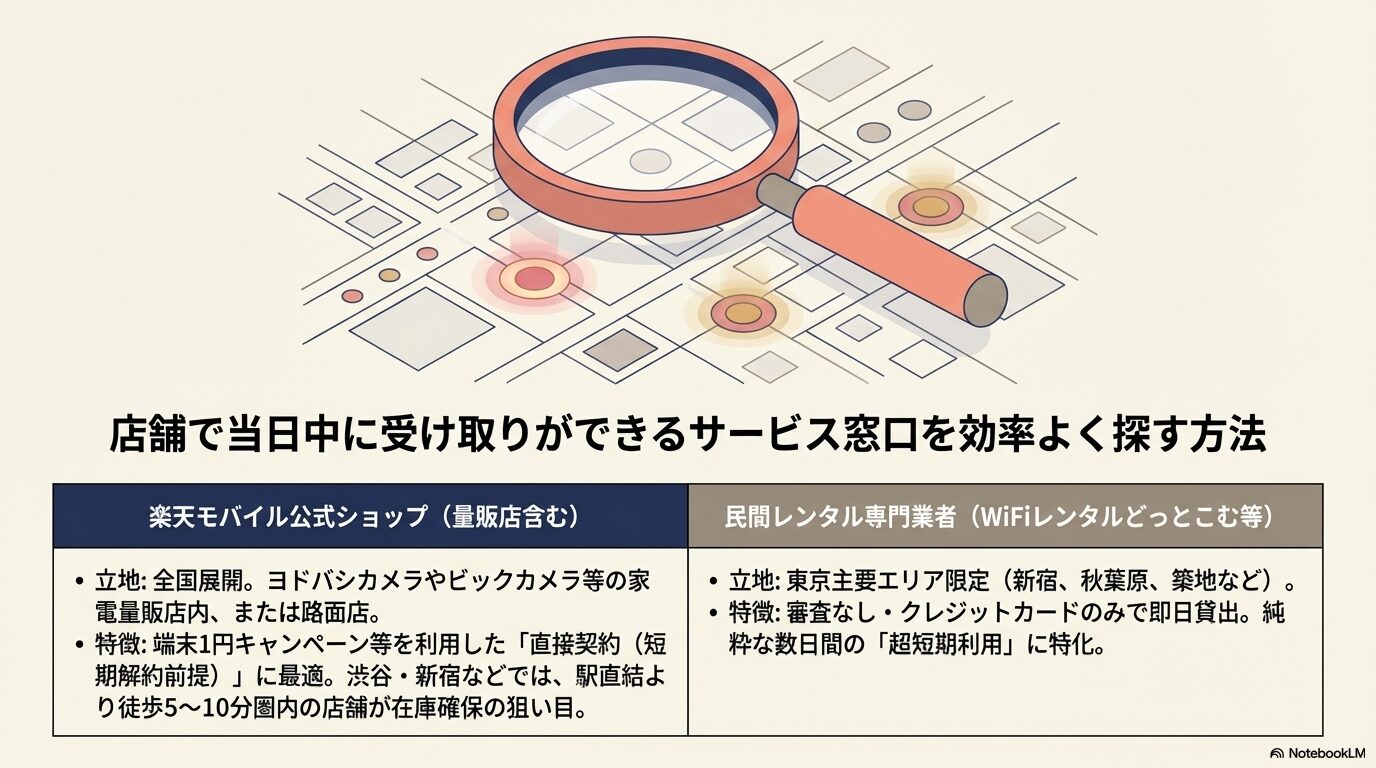 店舗で当日中に受け取りができるサービス窓口を効率よく探す方法