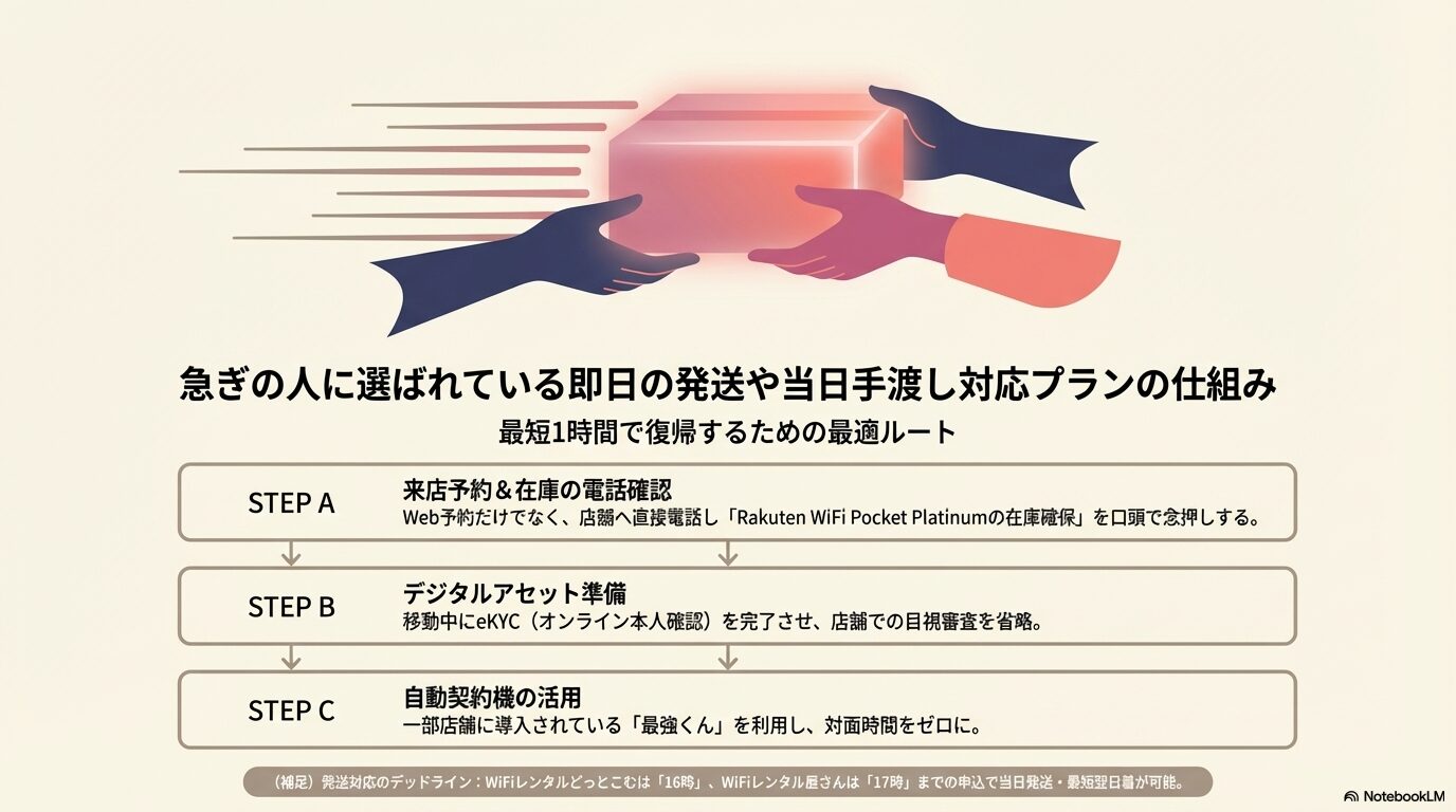 急ぎの人に選ばれている即日の発送や当日手渡し対応プランの仕組み