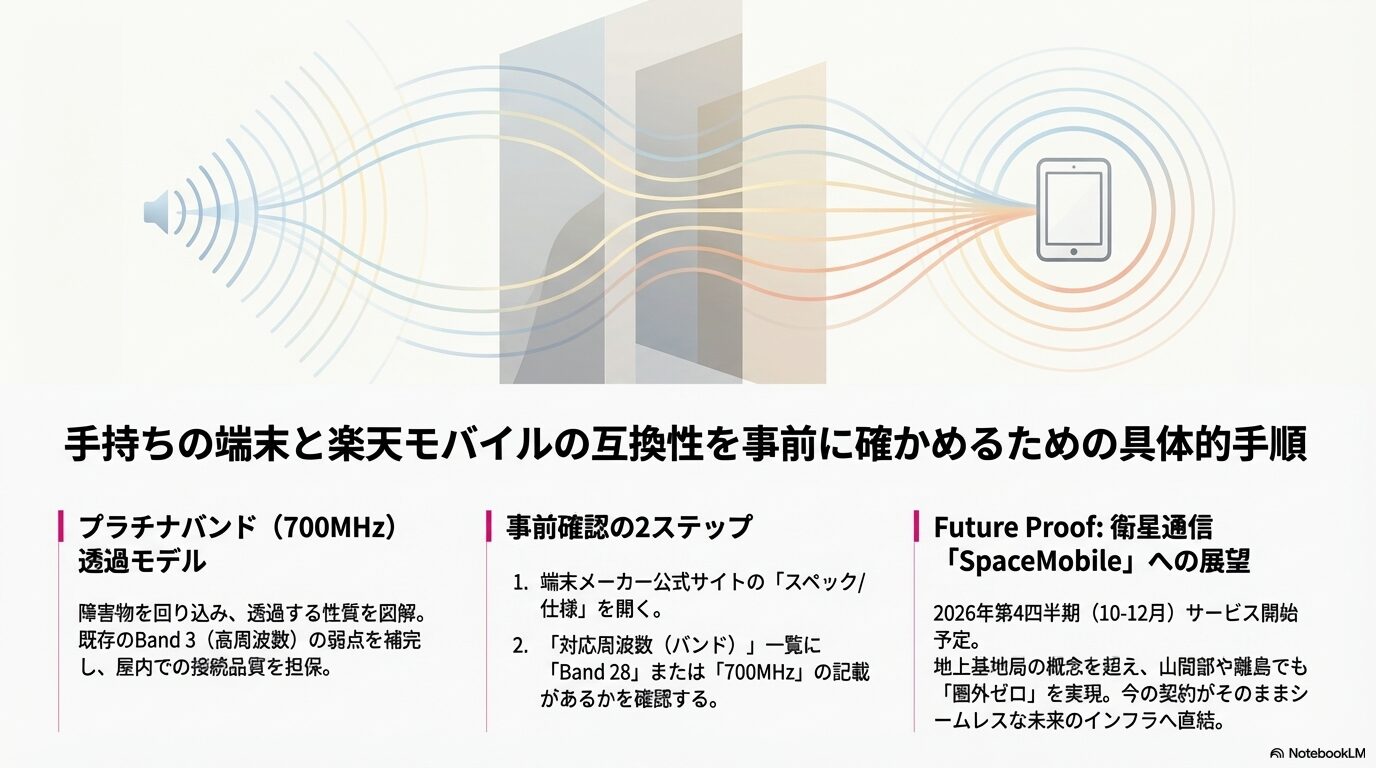 手持ちの端末と楽天モバイルの互換性を事前に確かめるための具体的手順
