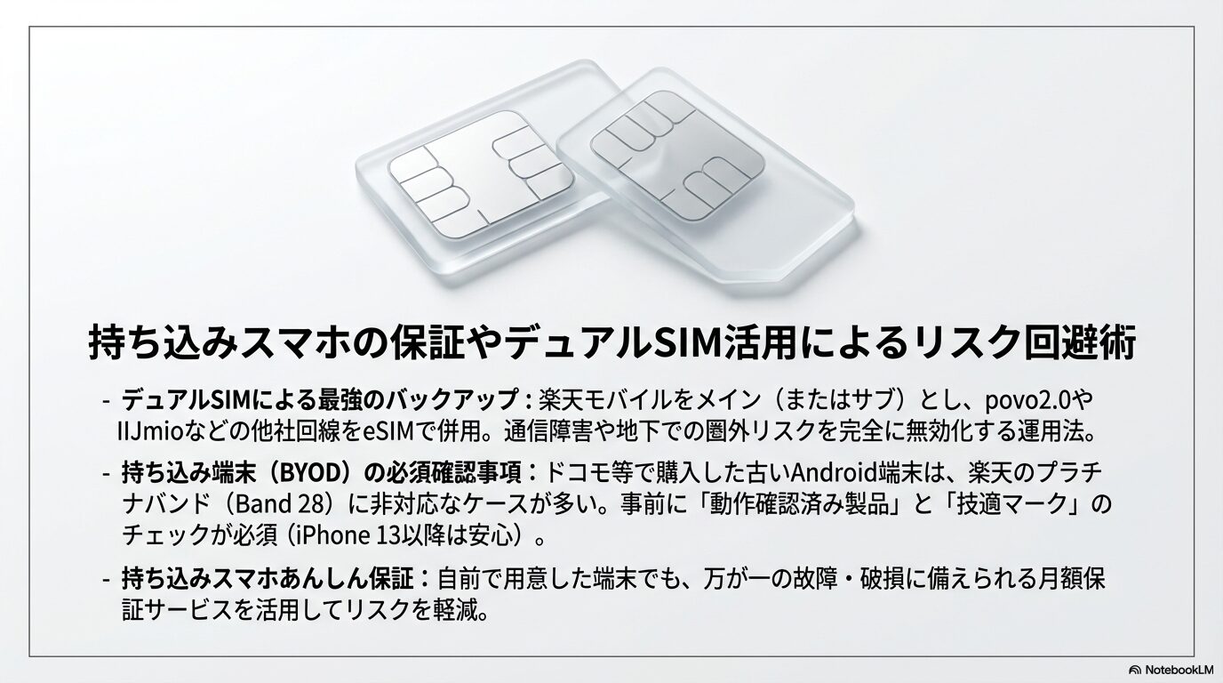 持ち込みスマホの保証やデュアルSIM活用によるリスク回避術