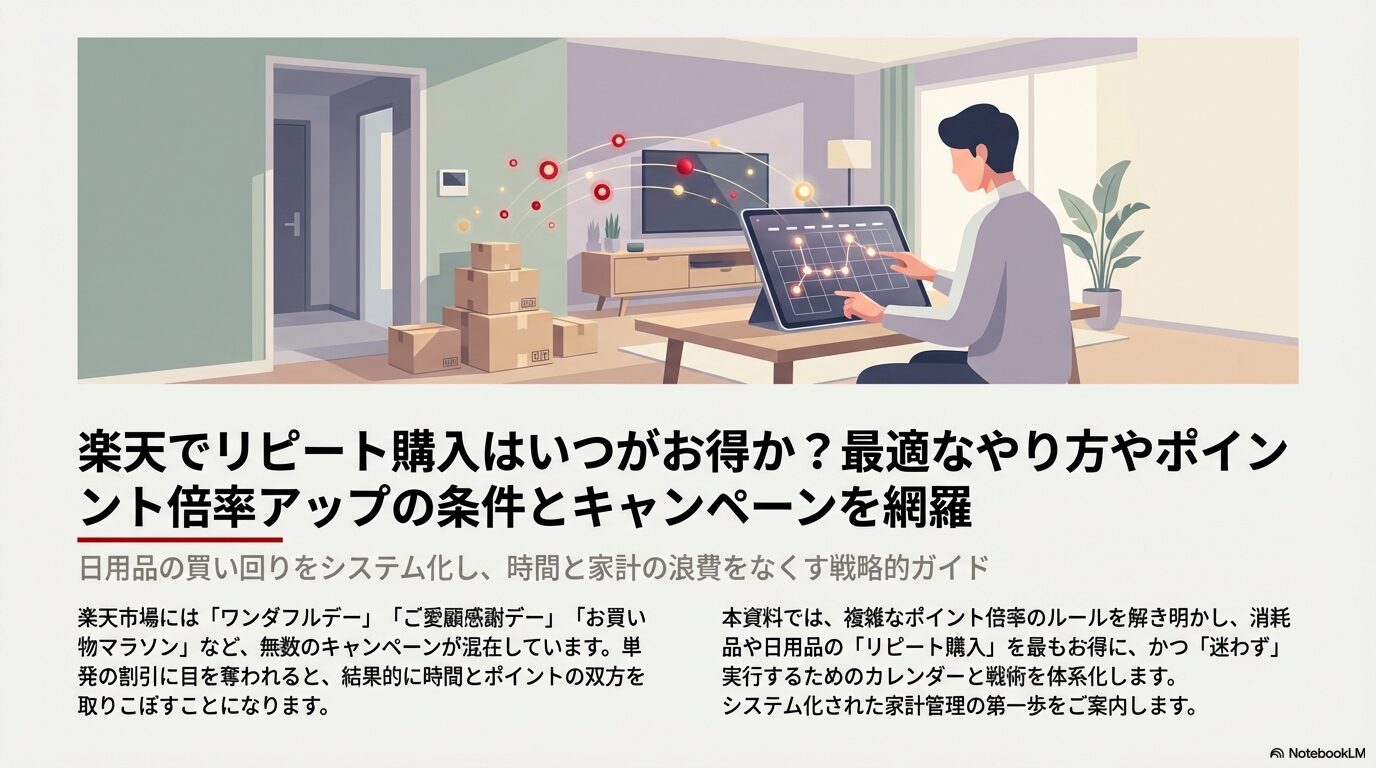 楽天でリピート購入はいつがお得か？最適なやり方やポイント倍率アップの条件とキャンペーンを網羅