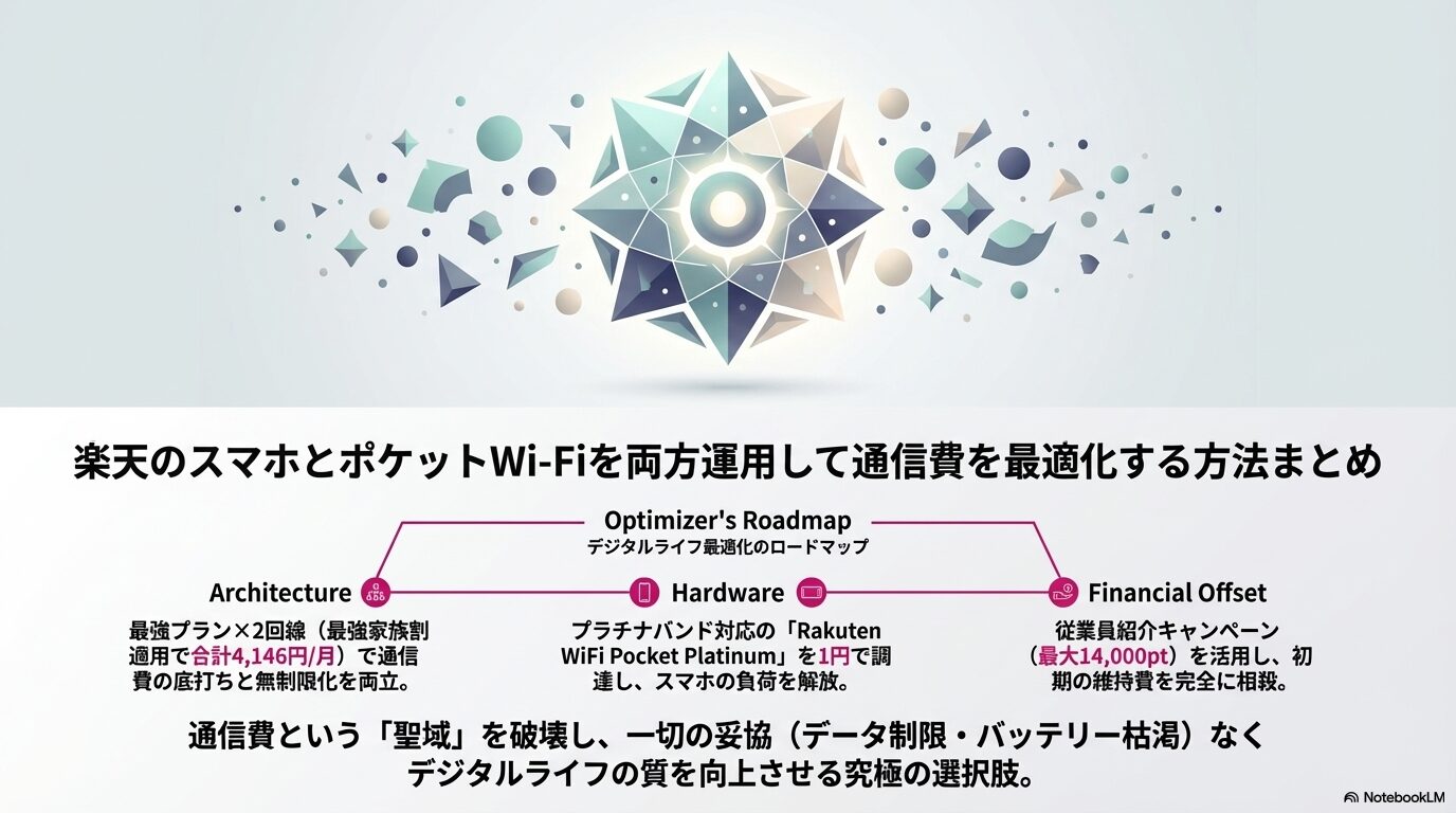 楽天のスマホとポケットWi-Fiを両方運用して通信費を最適化する方法まとめ