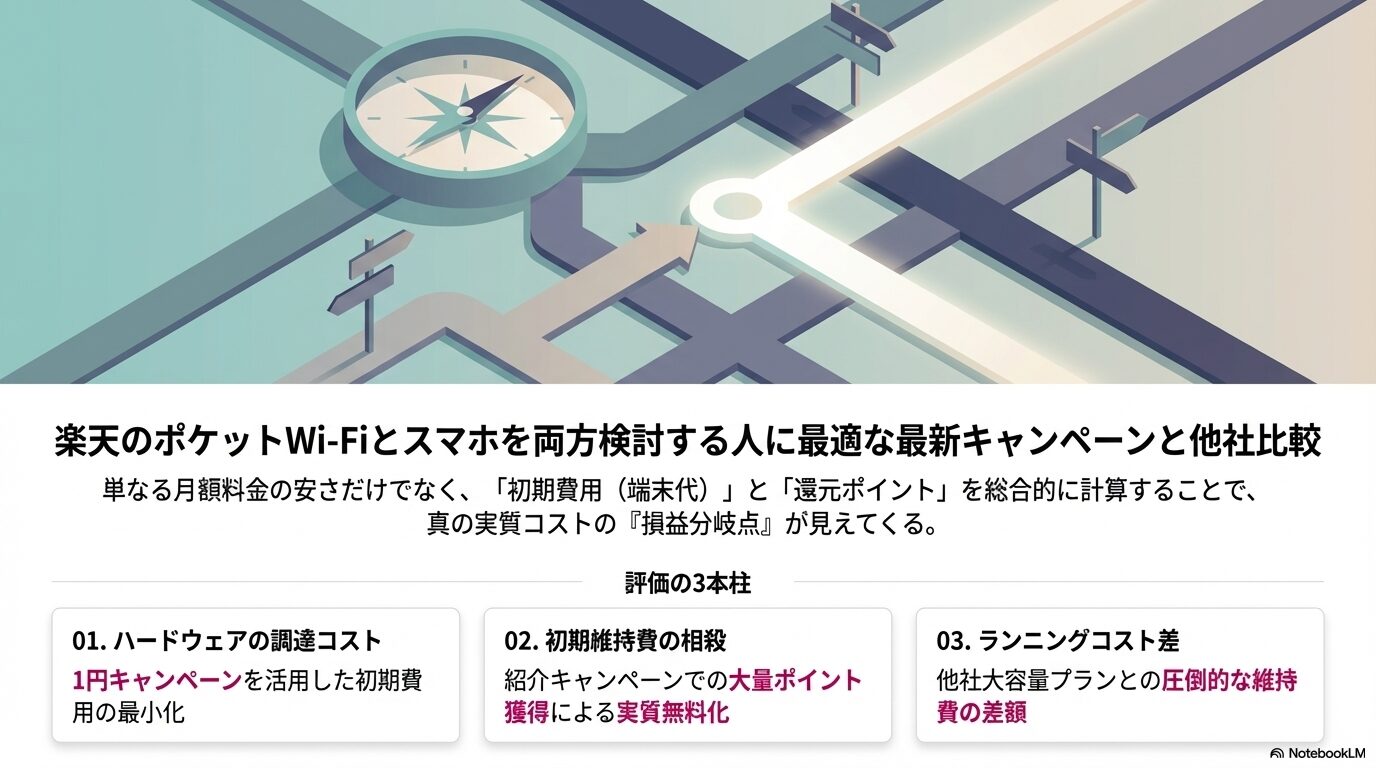 楽天のポケットWi-Fiとスマホを両方検討する人に最適な最新キャンペーンと他社比較