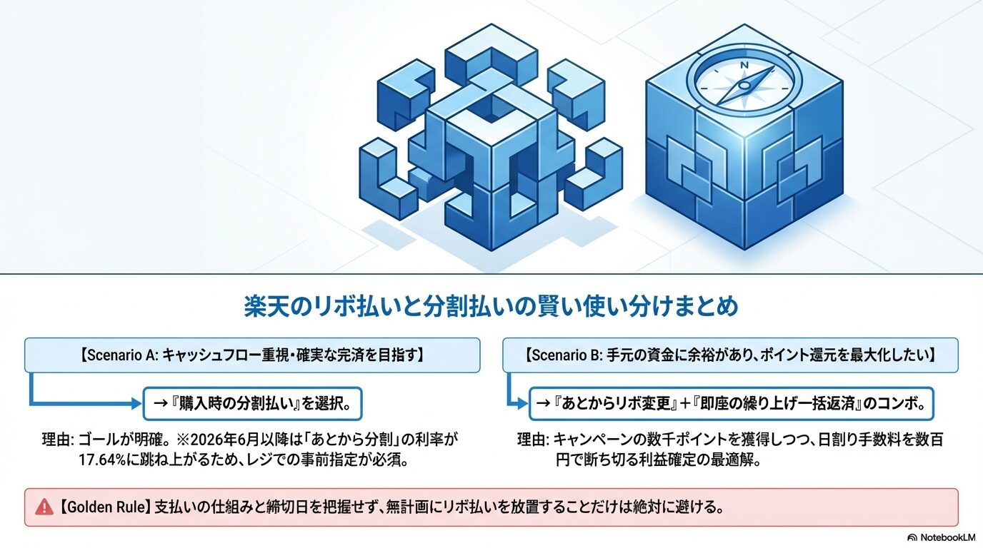 楽天のリボ払いと分割払いの賢い使い分けまとめ