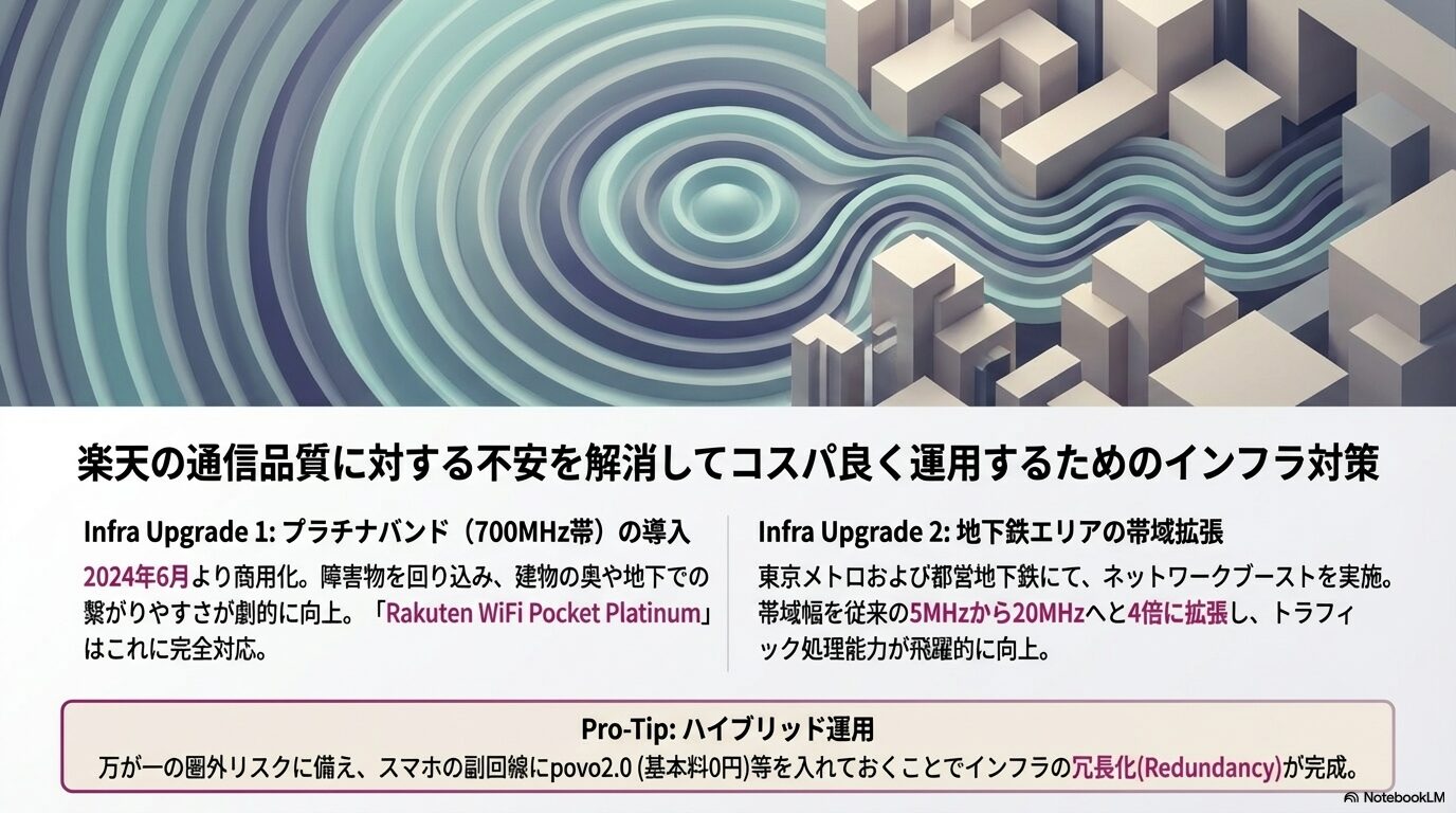 楽天の通信品質に対する不安を解消してコスパ良く運用するためのインフラ対策