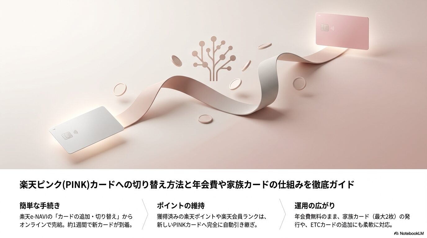 楽天ピンク(PINK)カードへの切り替え方法と年会費や家族カードの仕組みを徹底ガイド
