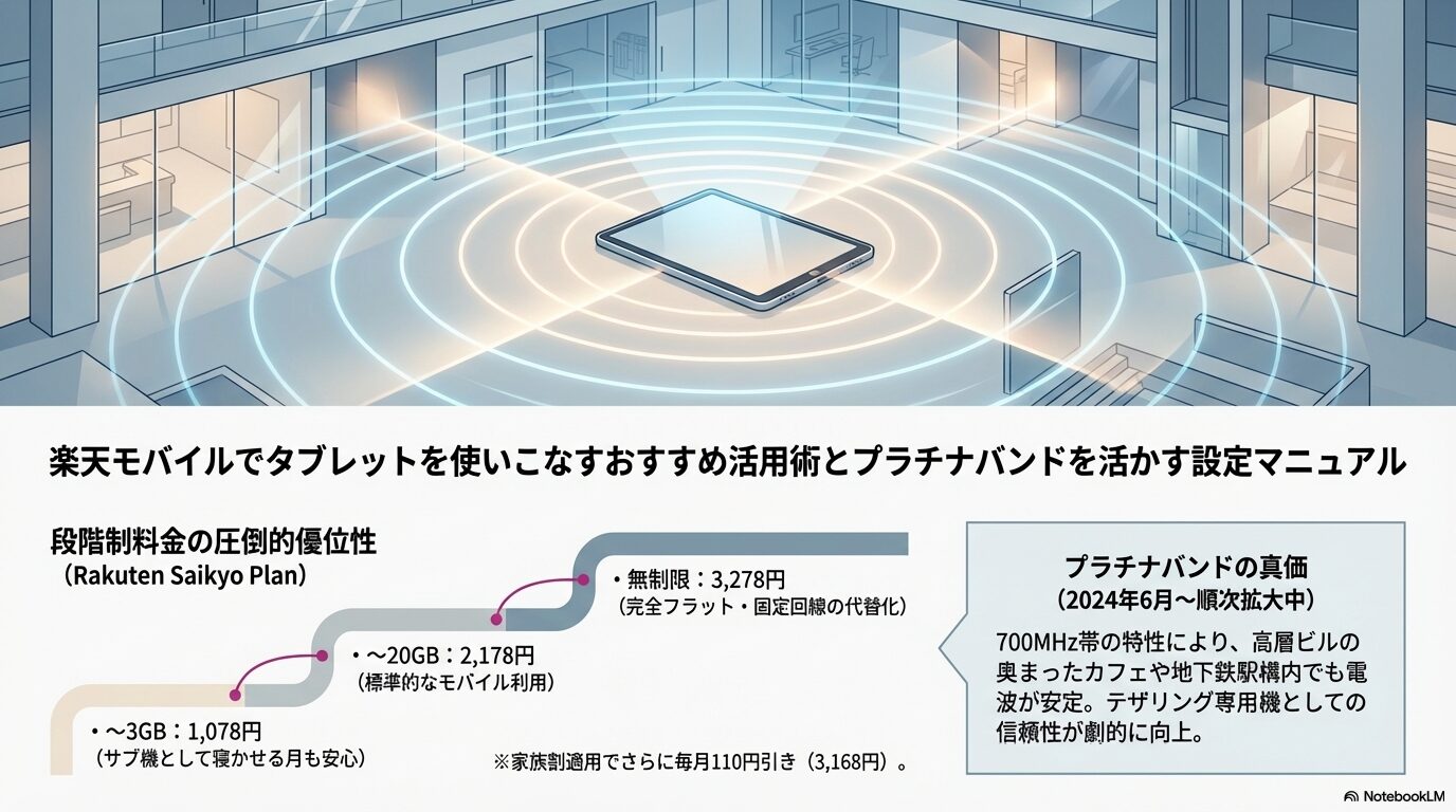 楽天モバイルでタブレットを使いこなすおすすめ活用術とプラチナバンドを活かす設定マニュアル