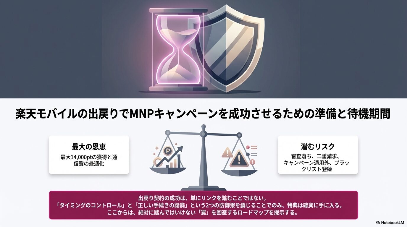 楽天モバイルの出戻りでMNPキャンペーンを成功させるための準備と待機期間
