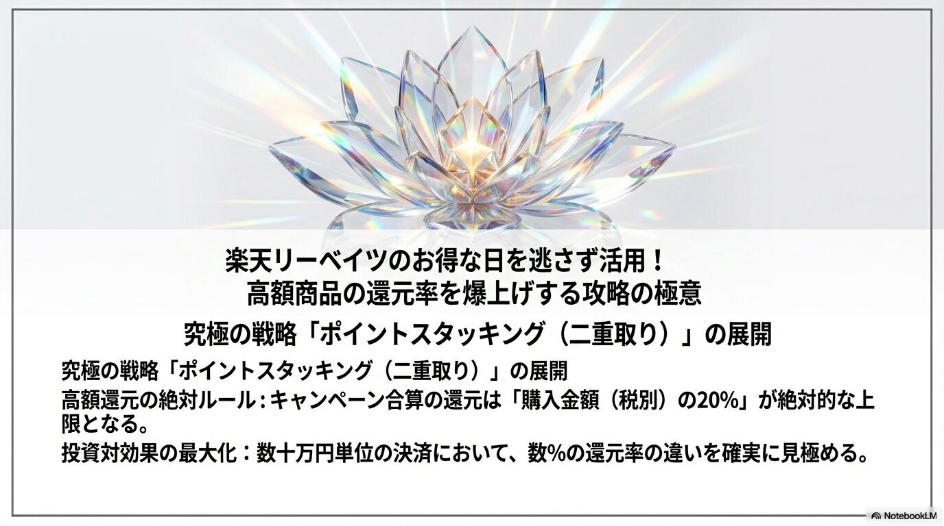 楽天リーベイツのお得な日を逃さず活用!高額商品の還元率を爆上げする攻略の極意