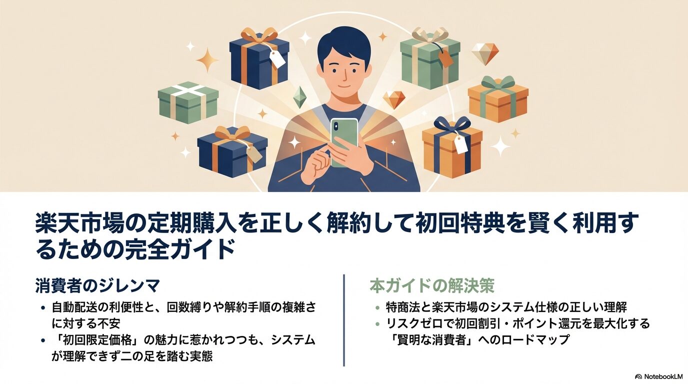 楽天市場の定期購入を正しく解約して初回特典を賢く利用するための完全ガイド