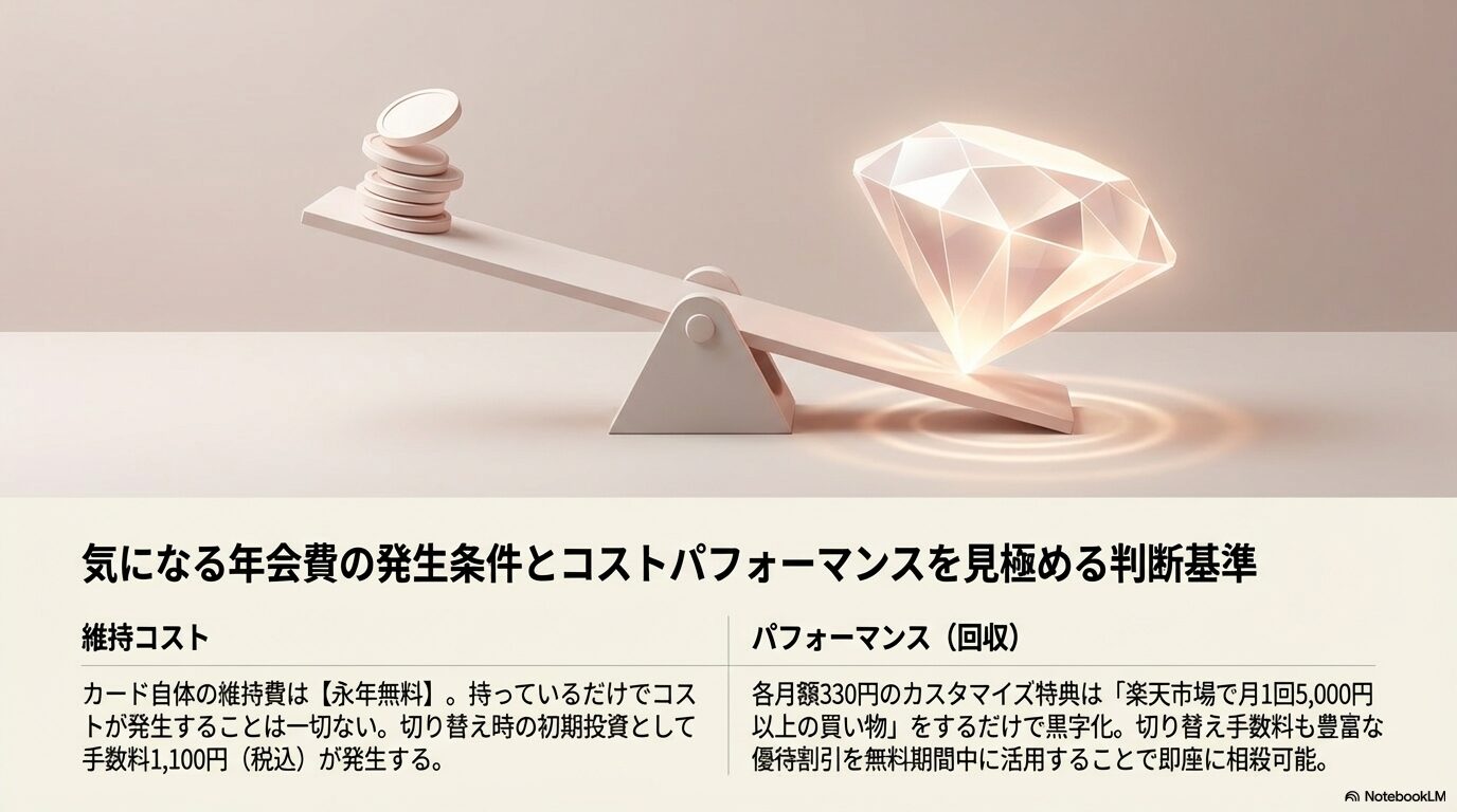 気になる年会費の発生条件とコストパフォーマンスを見極める判断基準