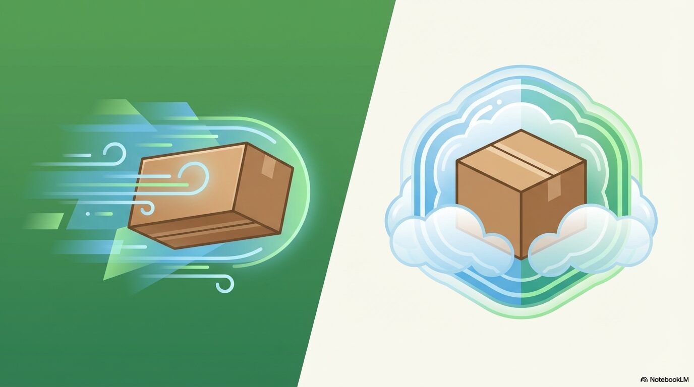 配送スピードと梱包クオリティの差